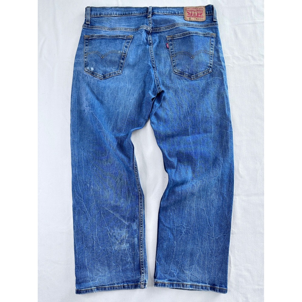 Levis 569 Loose Straight Fit Mens Jeans Blue Denim W34 L30 Medium Wash - Picture 3 of 11